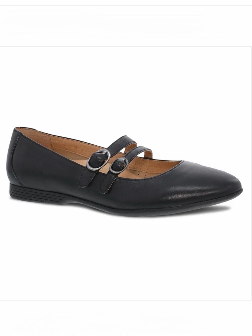 Dansko Leeza Black Leather Ballerina Flats size 37 - Picture 1 of 8